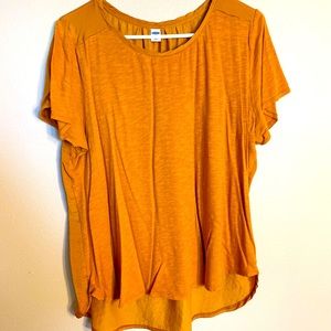 Golden Burnt Orange Two-Texture Fancy Tee - XL